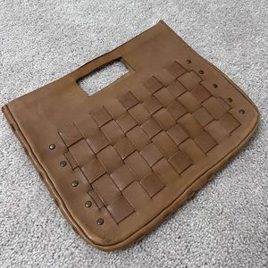 Gap Woven Leather Clutch